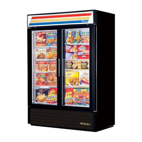 True GDM-49F-HC 2 Door Glass Freezer Merchandiser - VRS Restaurant Equipment & Supply Store