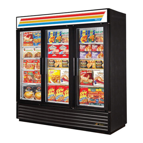 True GDM-72F-HC 3 Door Glass Freezer Merchandiser - VRS Restaurant Equipment & Supply Store