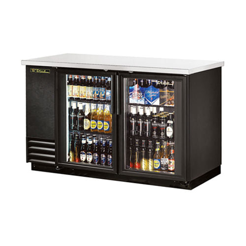 True TBB-24-48G-HC-LD 48″ 2 Door Glass Back Bar Refrigerator - VRS Restaurant Equipment & Supply Store