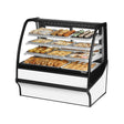 True TDM-DC-36-GE-W 36″ White Curved Glass 2 Door Floor Dry Bakery Case - VRS Restaurant Equipment & Supply Store