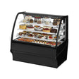 True TDM-R-36-GE-B 36″ Black Curved Glass 2 Door Floor Refrigerated Bakery Case - VRS Restaurant Equipment & Supply Store