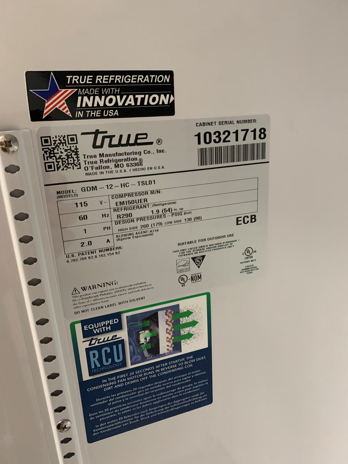 True GDM-12-HC-TSL01 Glass Door Merchandiser