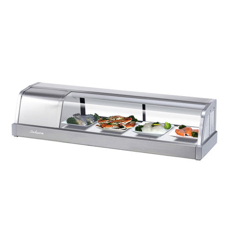 Turbo Air SAKURA-50-L 48″ Self-Contained Curved Glass Refrigerated Sushi Case – Left Side Compressor - VRS Restaurant Equipment & Supply Store