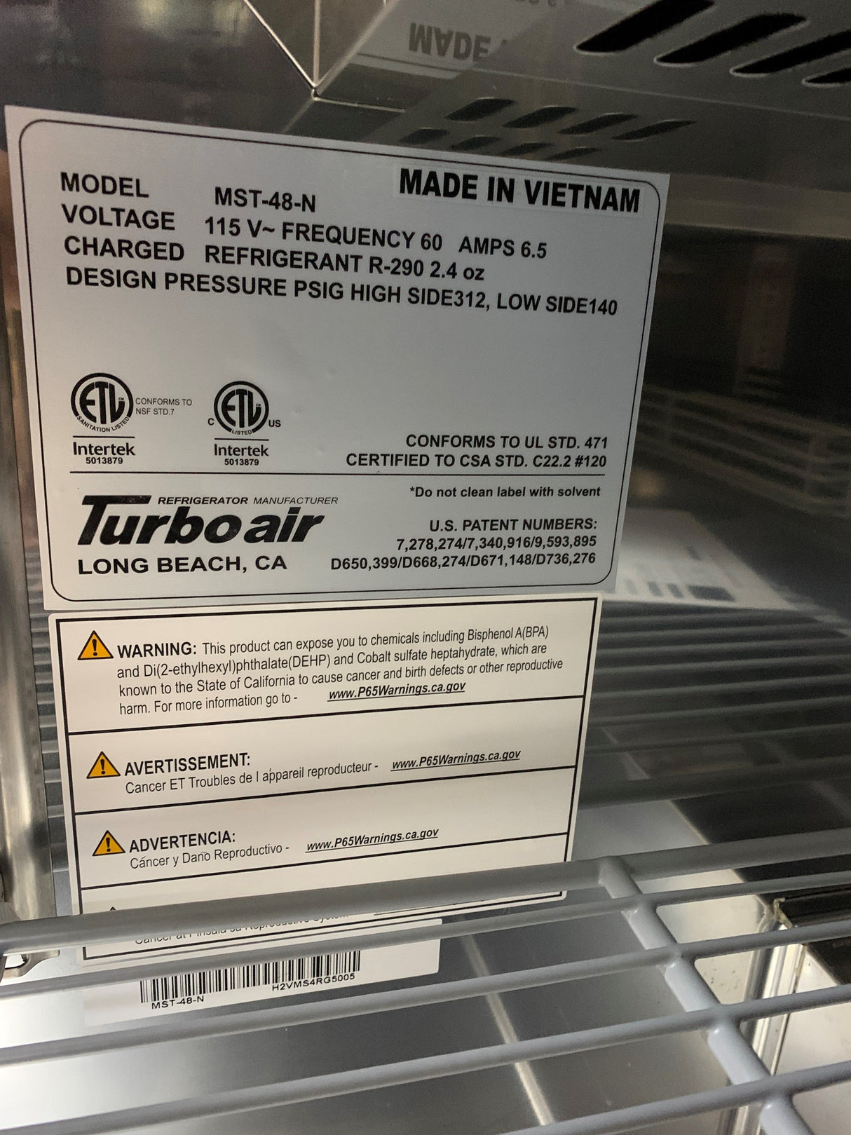 Turbo Air MST-48-N Sandwich/Salad Prep Table