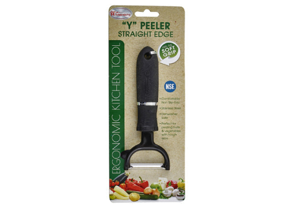 Winco VP-300 Straight Edge “Y” Peeler, Soft Grip Handle