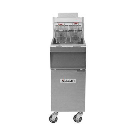 Vulcan 1GR35M 35 Lb High Efficiency Floor Tube Fired Propane Gas Fryer - VRS Restaurant Equipment & Supply Store