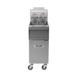 Vulcan 1GR35M 35 Lb High Efficiency Floor Tube Fired Natural Gas Fryer - VRS Restaurant Equipment & Supply Store