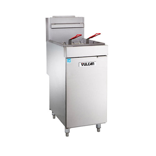 Vulcan 1VEG35M 35 Lb Energy Star Floor Tube Fired Natural Gas Fryer - VRS Restaurant Equipment & Supply Store