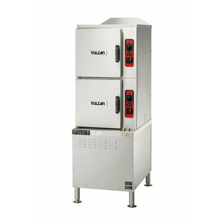 Vulcan C24GA6 6 Pan Propane Gas Convection Steamer on Cabinet Base - VRS Restaurant Equipment & Supply Store