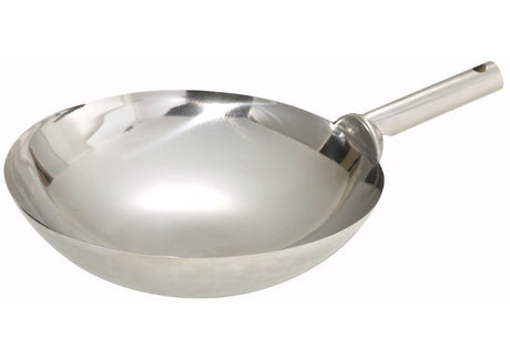 Winco Stainless Steel Chinese Wok, Welded