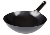 Winco Black Carbon Steel Wok