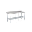 American Chef 30" x 84" 18 Gauge Stainless Steel Work Table with 4" Backsplash - WTS-3084-BK