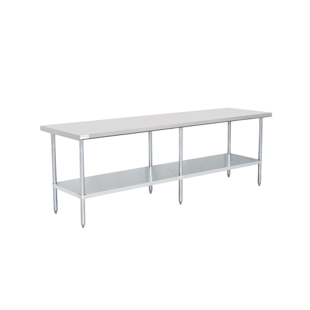 American Chef 30" x 96" 18 Gauge Stainless Steel Work Table - WTS-3096