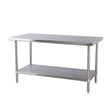 American Chef 24"X72" 18 Gauge Stainless Steel Work Table WTS-2472 - VRS Restaurant Equipment & Supply Store