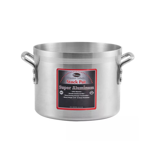 Winco AXS-10 10 Qt Super Aluminum Stock Pot - VRS Restaurant Equipment & Supply Store