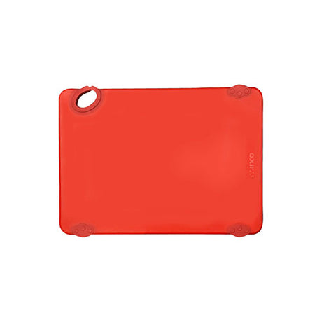 Winco CBK-1824RD 18″ x 24″ Red Plastic Cutting Board With Hook - VRS Restaurant Equipment & Supply Store