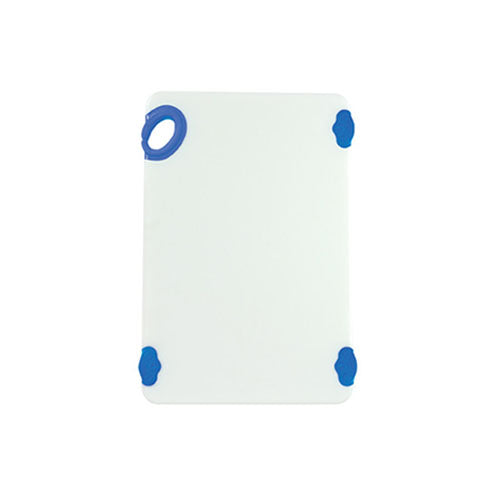 Winco CBN-1218BU 12″ x 18″ Blue Plastic Cutting Board With Hook - VRS Restaurant Equipment & Supply Store