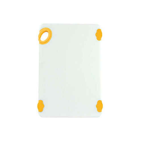 Winco CBN-1218YL 12″ x 18″ Yellow Plastic Cutting Board With Hook - VRS Restaurant Equipment & Supply Store