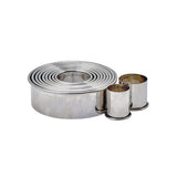 Winco Round Cookie Cutter Set, 11 Piece, Stainless Steel, Plain - VRS Restaurant Equipment & Supply Store