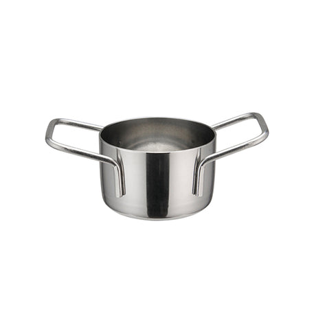 Winco DCWE-101S 2 3/4″ x 1 3/4″ Stainless Steel Mini Casserole Dish with 2 Handles - VRS Restaurant Equipment & Supply Store