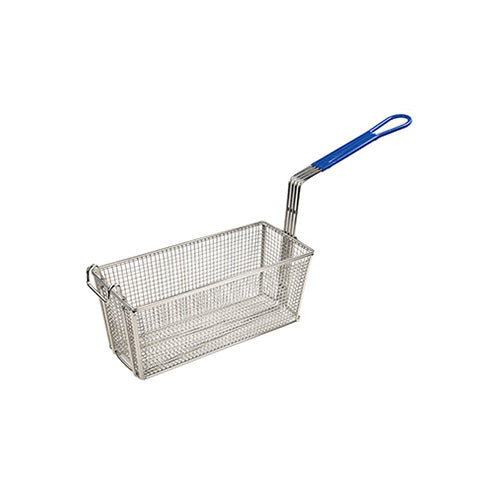 Winco FB-20 13 1/4″ Rectangular Fry Basket With Blue Handle