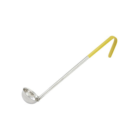 Winco LDC-1 1 Oz Stainless Steel Serving Ladle With Teal Handle - VRS Restaurant Equipment & Supply Store