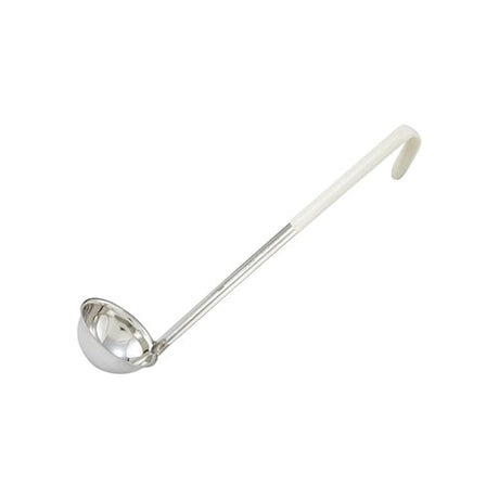Winco LDC-3 3 Oz Stainless Steel Serving Ladle With Teal Handle - VRS Restaurant Equipment & Supply Store