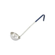 Winco LDC-8 8 Oz Stainless Steel Serving Ladle With Teal Handle - VRS Restaurant Equipment & Supply Store