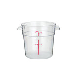 Winco Round Storage Container, Clear Polycarbonate - VRS Restaurant Equipment & Supply Store
