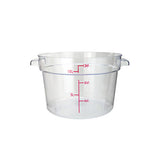 Winco PCRC-12 12 Qt Clear Round Food Container - VRS Restaurant Equipment & Supply Store