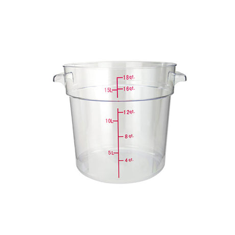 Winco PCRC-18 18 Qt Clear Round Food Container - VRS Restaurant Equipment & Supply Store