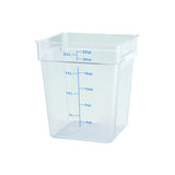 Winco PCSC-22C 22Qt Polycarbonate Clear Square Food Container - VRS Restaurant Equipment & Supply Store