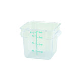 Winco PCSC-4C 4Qt Polycarbonate Clear Square Food Container - VRS Restaurant Equipment & Supply Store