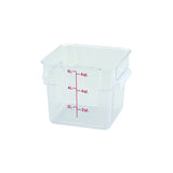 Winco PCSC-6C 6Qt Polycarbonate Clear Square Food Container - VRS Restaurant Equipment & Supply Store