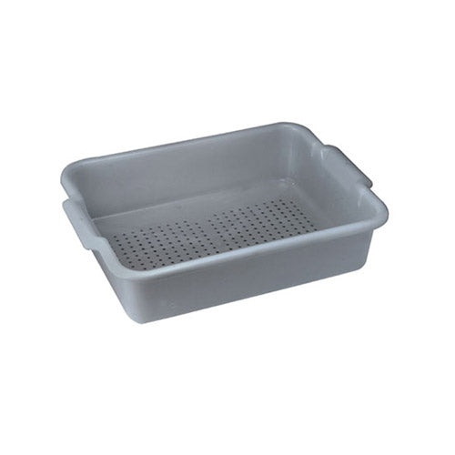 Winco PLP-5G Gray Perforated Dish Box- 5″ Deep - VRS Restaurant Equipment & Supply Store