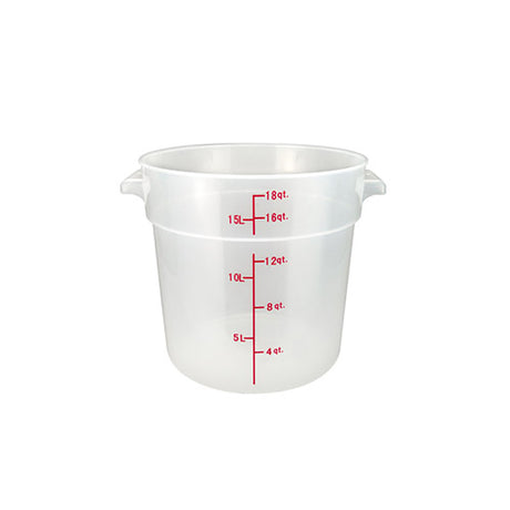 Winco PTRC-18 Polypropylene Round Food Container - VRS Restaurant Equipment & Supply Store