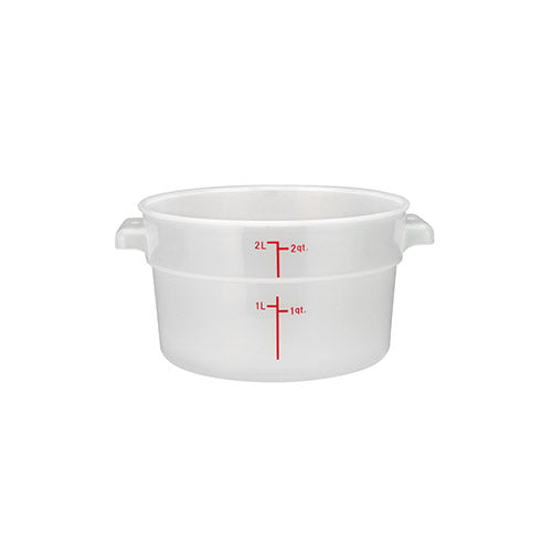 Winco PTRC-2 Polypropylene Round Food Container - VRS Restaurant Equipment & Supply Store