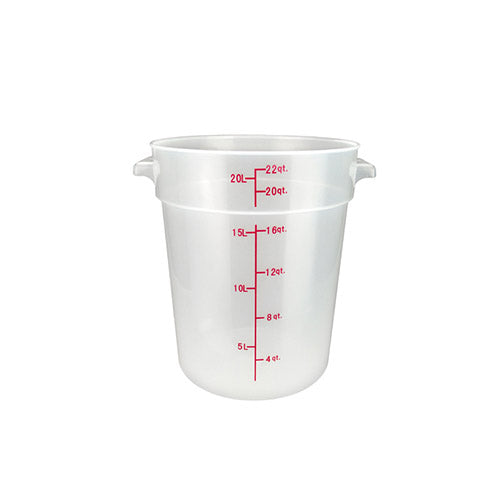 Winco PTRC-22 Polypropylene Round Food Container - VRS Restaurant Equipment & Supply Store