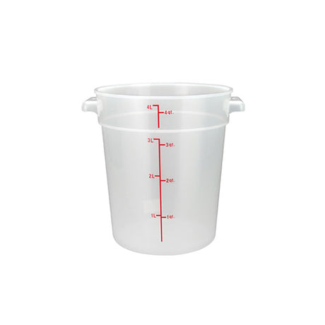 Winco PTRC-4 Polypropylene Round Food Container - VRS Restaurant Equipment & Supply Store