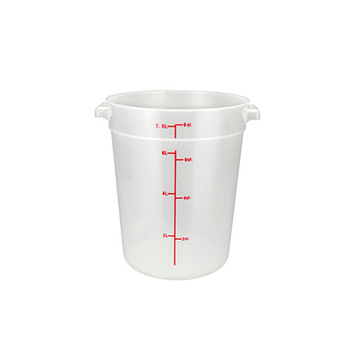 Winco PTRC-8 Polypropylene Round Food Container - VRS Restaurant Equipment & Supply Store