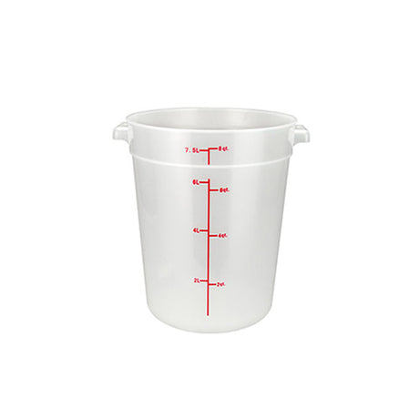 Winco PTRC-8 Polypropylene Round Food Container - VRS Restaurant Equipment & Supply Store