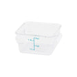 Winco PTSC-2 2 Qt Polypropylene Clear Square Food Container - VRS Restaurant Equipment & Supply Store