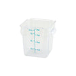 Winco PTSC-4 4 Qt Polypropylene Clear Square Food Container - VRS Restaurant Equipment & Supply Store