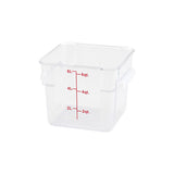 Winco PTSC-6 6 Qt Polypropylene Clear Square Food Container - VRS Restaurant Equipment & Supply Store