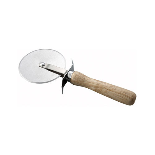 Winco PWC-4 4″ Pizza Cutter with Wooden Handle - VRS Restaurant Equipment & Supply Store