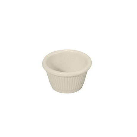 Winco RFM-1B 1 1/2 Oz Fluted Bone Melamine Ramekin - VRS Restaurant Equipment & Supply Store