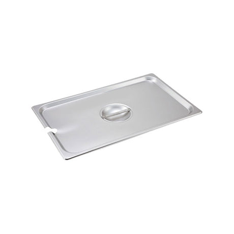 Winco 18/8 Stainless Steel Steam Pan Cover, Slotted - VRS Restaurant Equipment & Supply Store