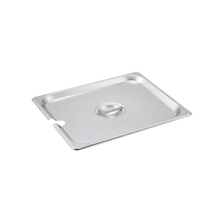 Winco SPCH Half Size Stainless Steal Slotted Steam Table / Hotel Pan Cover - VRS Restaurant Equipment & Supply Store