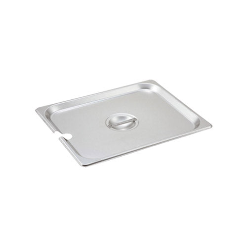 Winco SPCH Half Size Stainless Steal Slotted Steam Table / Hotel Pan Cover - VRS Restaurant Equipment & Supply Store