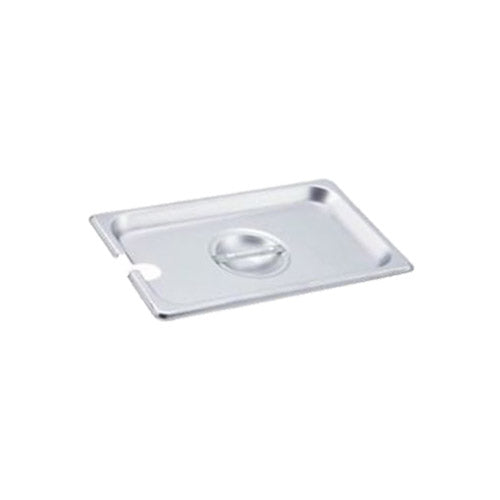 Winco SPCN 1/9 Size Stainless Steal Slotted Steam Table / Hotel Pan Cover - VRS Restaurant Equipment & Supply Store